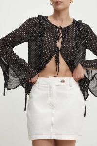 Хлопковая юбка Answear Lab, белый