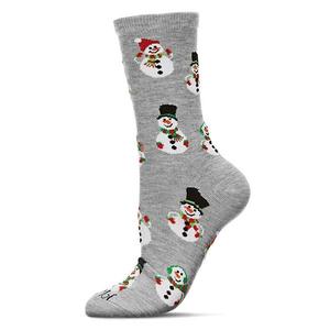 Новогодний носок Smiley snowman Memoi, Med Gray Heather