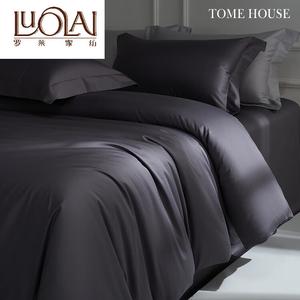 LUOLAI HOME Комплект постельного белья 1,5 м, 4 предмета, пододеяльник 200x230 см, простыня на резинке 150 см, Gentlemen Gray