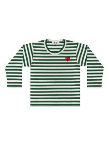 Comme Des Garçons Play Kids футболка с аппликацией, зеленый