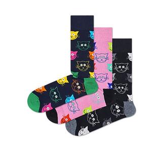 Носки Happy Mixed Cats Gift Set Half long 3 шт, разноцветный