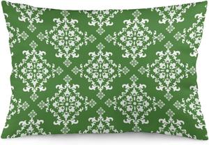 MaSiledy Чехол для подушки декоративный с цветочным узором в стиле барокко, двусторонний, с потайной молнией, прямоугольный Pattern-7