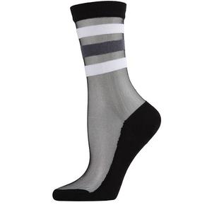 Женские носки из смесового хлопка с реверсивным махровым узором Memoi, Black