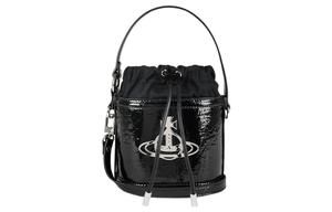 Сумка-ведро Vivienne Westwood из телячьей кожи DAISY, женская черная сумка через плечо, кроссбоди