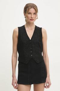 Жилет с добавлением льна Answear.Lab, черный