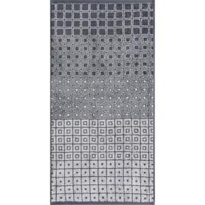 Полотенце Kaya с графическим рисунком, 100% хлопок Egeria, Stone grey