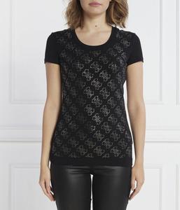 Футболка Guess Jeans Slim Fit с узором, черный