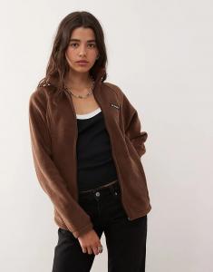 Флисовая кофта Columbia Benton Springs с застежкой-молнией коричневого цвета