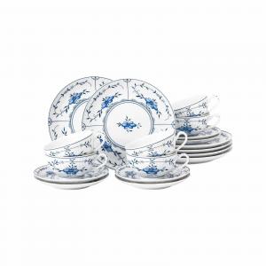 Чайный сервиз Amina Strawflower, бело-голубой, набор из 6 предметов Seltmann Weiden, белый/синий