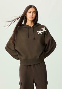 Худи Stradivarius Hoodie, Dark Brown