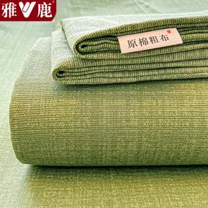 Yalu Простыня 200х230 см из грубого хлопкового льна, утолщенная, цвет New Fresh Green