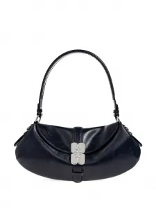 Сумка-тоут с пряжкой-логотипом GANNI, синий