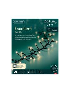 Lumineo Гирлянда из светодиодных лампочек EXCELLENT TWINKLE 1584, 25 м, черный кабель, теплый белый свет