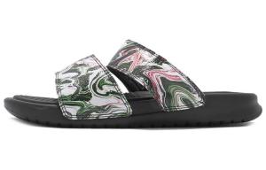 Шлепанцы и сланцы Nike Benassi Duo Ultra Slide 'Black Green Pink' Women's