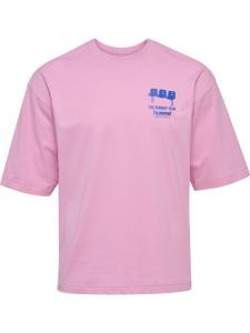Hummel Футболка, больших размеров, в стиле lifestyle, для взрослых, пастельно-лавандового цвета