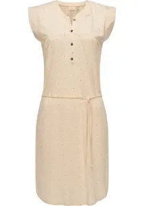 Летнее платье в стиле рэгвир "Зофка", легкое трикотажное платье с летним принтом Ragwear, бежевый