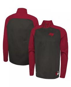 Мужская черная куртка Tampa Bay Buccaneers Combine Authentic O-Line Raglan Half Zip New Era