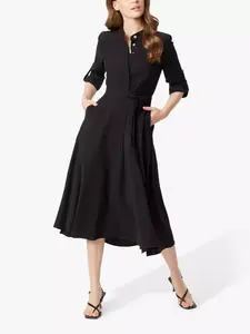 Платье James Lakeland Roll Sleeve Midi, черный