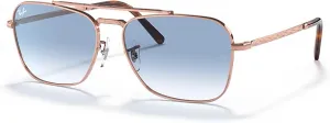 Солнцезащитные очки Ray-Ban RB3136 CARAVAN для мужчин и женщин + комплект с аксессуарами, Rose Gold / Clear Gradient Blue