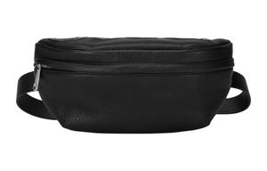 GUCCI Кожаная поясная сумка мужская черная