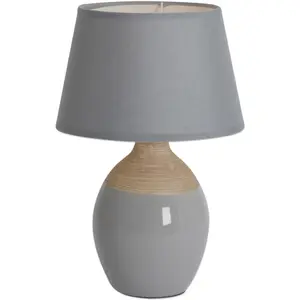 Настольная лампа näve «Talia», 1 лампочка, лампочка E14 | без лампочки, керамика, E14 макс. 60 Вт, тумблер, цоколь 2-х цветов (серый и натуральный)
