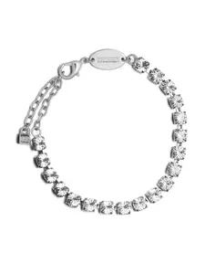 Браслет с гравированным логотипом DSQUARED2, серебяный