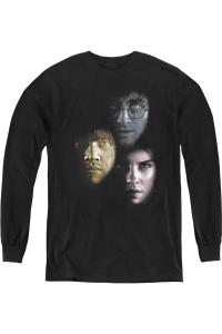 Футболка с длинным рукавом для детей "Герои Гарри Поттера" Gildan, черный