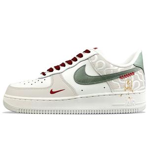 Nike Air Force 1 противоскользящие износостойкие низкие скейтерские кроссовки unisex белый зеленый
