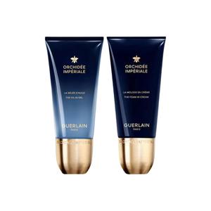 Jiaolan очищающая пенка для питания кожи орхидеей, набор для ухода, очищение, 150мл+150мл GUERLAIN, Two-Piece Set: Yiting Orchid Oil-Infused Makeup Removal Gel 150ml+Yiting Orchid Skin Nourishing Foaming Cleanser 150ml