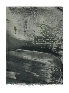 Шарф с абстрактным узором EMPORIO ARMANI, черный