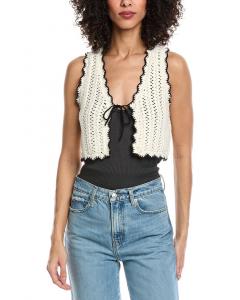 Ba&sh Жилет Самия Кардиган, белый