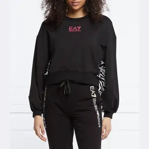 Укороченная толстовка Ea7, черный