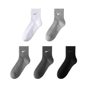 Унисекс носки Mid Calf WARRIOR, 5 pack (белый 1, черный 1, светло-серый 1, medium серый 1, темно-серый 1)