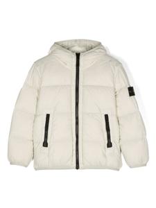 Stone Island Junior утепленная куртка с изображением компаса, нейтральный цвет