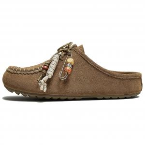 Женские кожаные сандалии с закрытым носком в стиле пэчворк TATA, Yellow