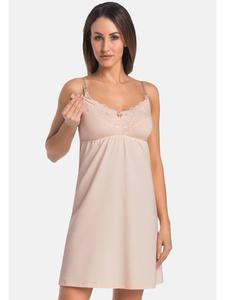 Ночная рубашка для беременных "Мамочка" бежевого цвета Teyli