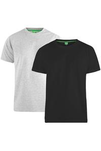 D555 Fenton Kingsize футболки с круглым вырезом, набор из 2 шт. Duke Clothing, черный