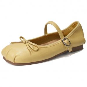 GOSO Женские туфли Мэри Джейн на массивном каблуке желтые, цвет Yellow