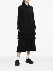 Пальто с баской на подоле Black Comme Des Garçons, черный