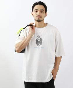 Футболка с ручным принтом BAYFLOW, кремовая