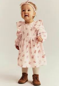 Платье-Рубашка с цветочным принтом и оборками Newbie, Light Pink