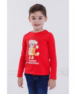 Детская футболка для девочек Bluey, Red / bingo