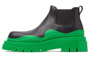 Мужские ботинки челси Bottega Veneta Tire, черный/зеленый