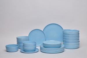 Novel Набор посуды Синий Colori blu, 24 предмета, 6 персон