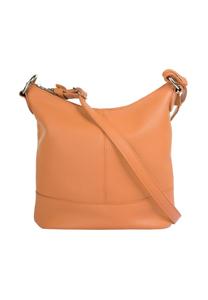 Сумка через плечо, натуральная кожа, производство Италия Cluty, оранжевый