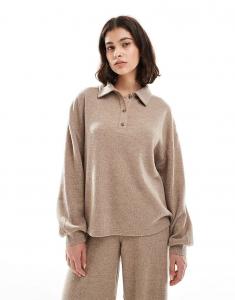 Спортивный джемпер Miss Selfridge от костюма с воротником-стойкой цвета верблюжьей шерсти