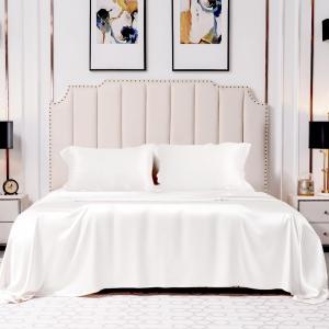 THXSILK Комплект постельного белья thxsilk из 100% натурального шелка тутового дерева 25 momme White