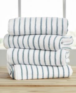 Набор хлопковых пляжных полотенец Cabana Stripe, 76,6 см x 182 см ienjoy Home, Light/Pastel Blue