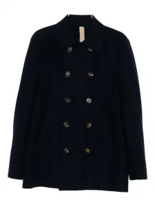 Двубортный пиджак на пуговицах Eleventy, синий