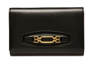 BALLY Кожаный клатч Cow Leather для женщин, черный